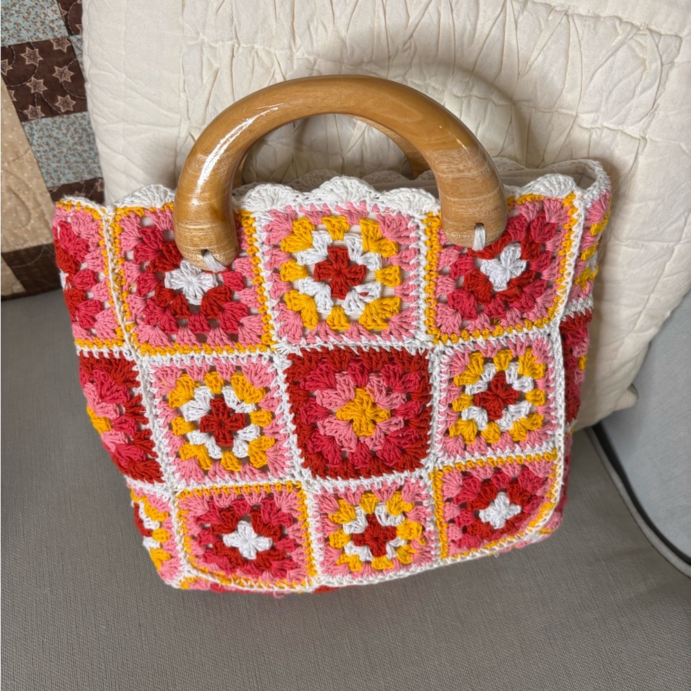 Altar’d State small crochet tote pinks